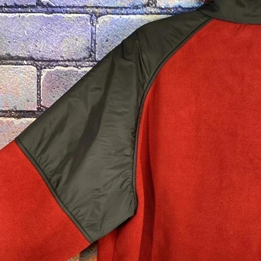 Timberland Men’s Fleece Performance Jacket Red Black XL - Picture 7 of 9